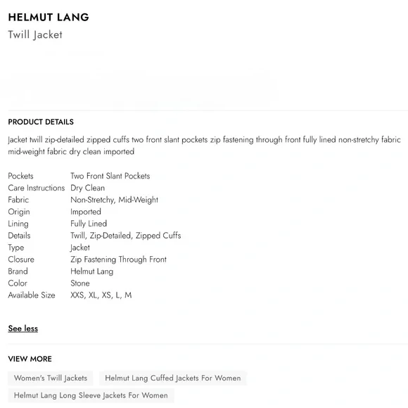 Helmut Lang Women's Stone Colored